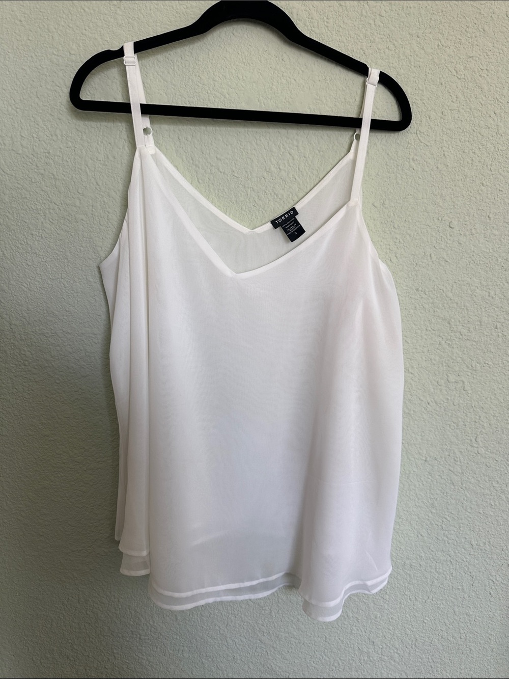 Torrid V-Neck Layered lightweight tank top